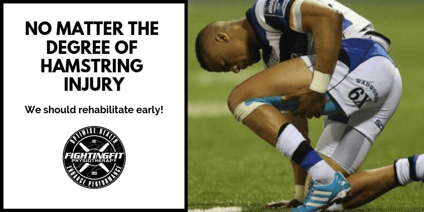 No matter the degree of hamstring injury, we should rehabilitate early!
